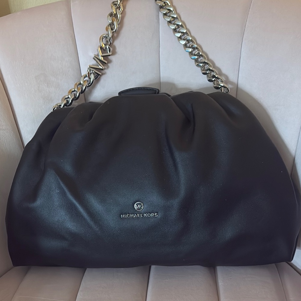 Michael Kors Black Shoulder Bag with Chain Strap